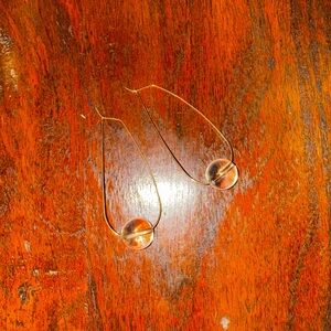 Gold + Clear Ball Hoop Earrings